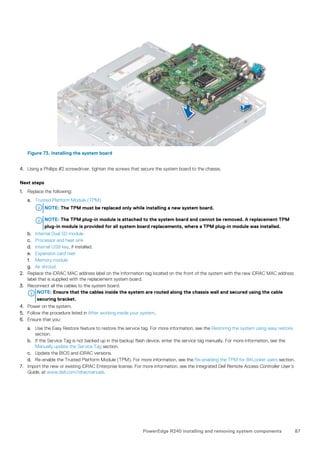 Dell EMC PowerEdge R240 Installation and Service Manual | PDF