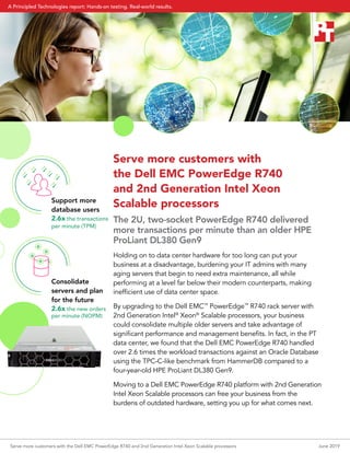 Serve more customers with the Dell EMC PowerEdge R740 and 2nd Generation  Intel Xeon Scalable processors