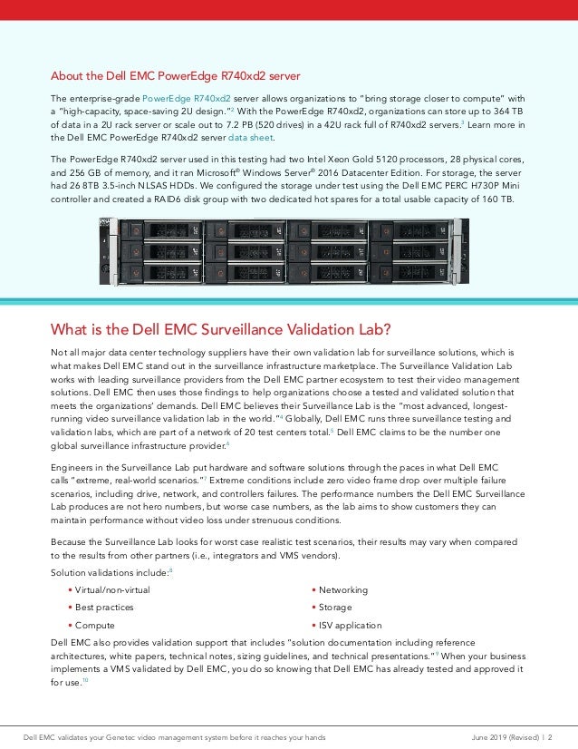 Dell EMC validates your video management system before it rea…