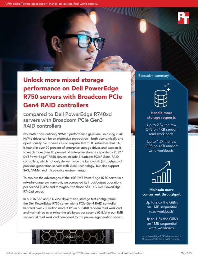Unlock more mixed storage performance on Dell PowerEdge R750 servers