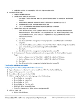 Dell PowerEdge VRTX and M-series compute nodes configuration study | PDF