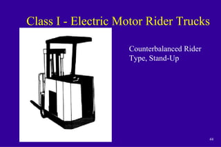44
Class I - Electric Motor Rider Trucks
Counterbalanced Rider
Type, Stand-Up
 