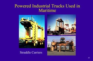 63
Powered Industrial Trucks Used in
Maritime
Straddle Carriers
 