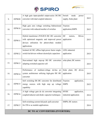 Power Electronics Projects 2015 | PDF