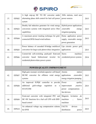 Power Electronics Projects 2015 | PDF