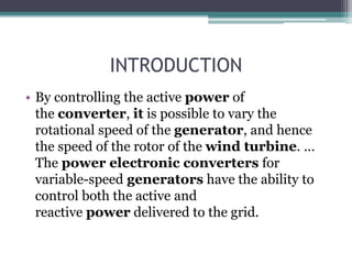 Power electronic converter in wind turbine | PPTX