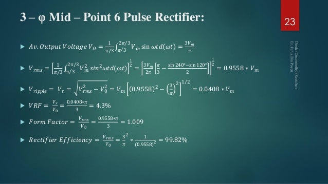 6 pulse rectifier