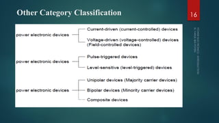 Electrical System Classification Power electronics Introduction | PDF