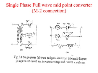 Single Phase Full wave mid point converter
(M-2 connection)
 