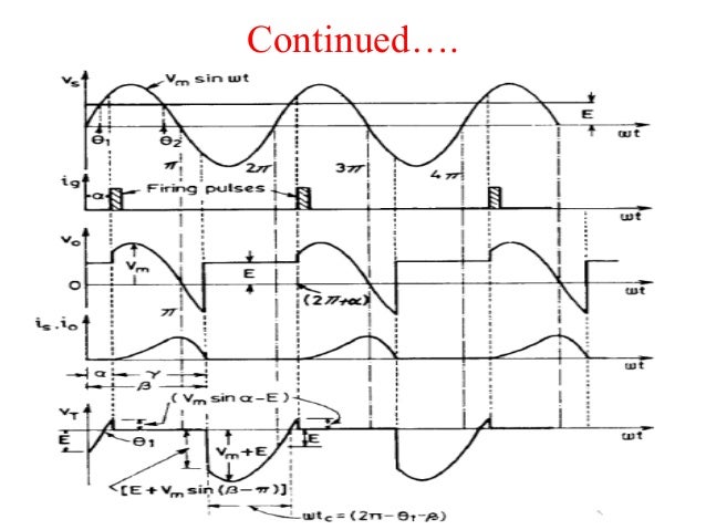 Power electronics phase control rectifier