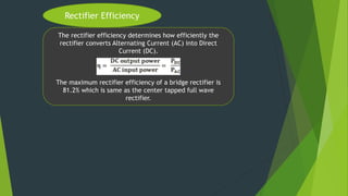 Rectifier Effiiency Three Phase Bridge Rectifier | PPTX
