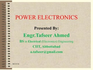 Power electronics overview | PPT