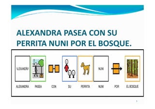 ALEXANDRA PASEA CON SU
PERRITA NUNI POR EL BOSQUE.




                              3
 