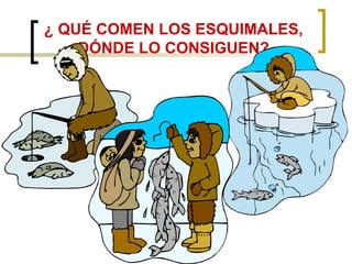 ¿ QUÉ COMEN LOS ESQUIMALES,
DÓNDE LO CONSIGUEN?
