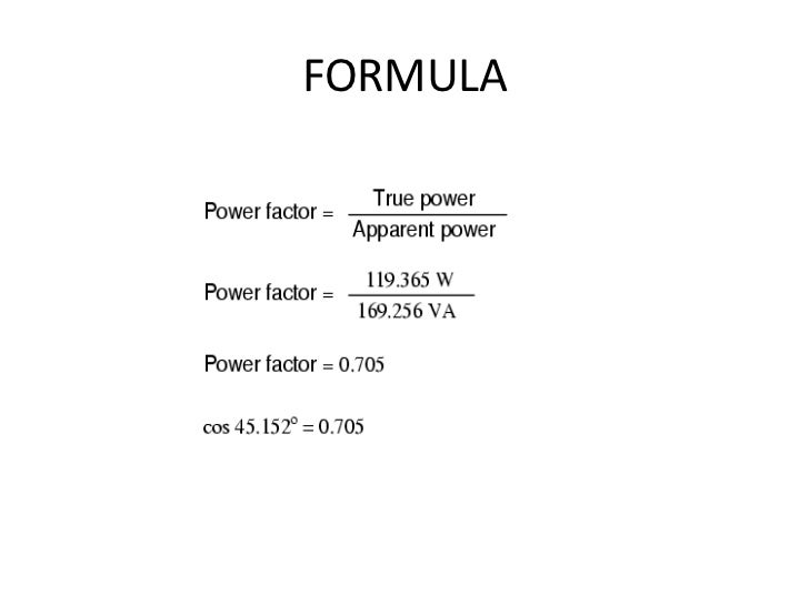 Power factor correction