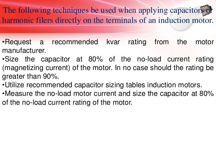 Power factor improvement of an induction motor