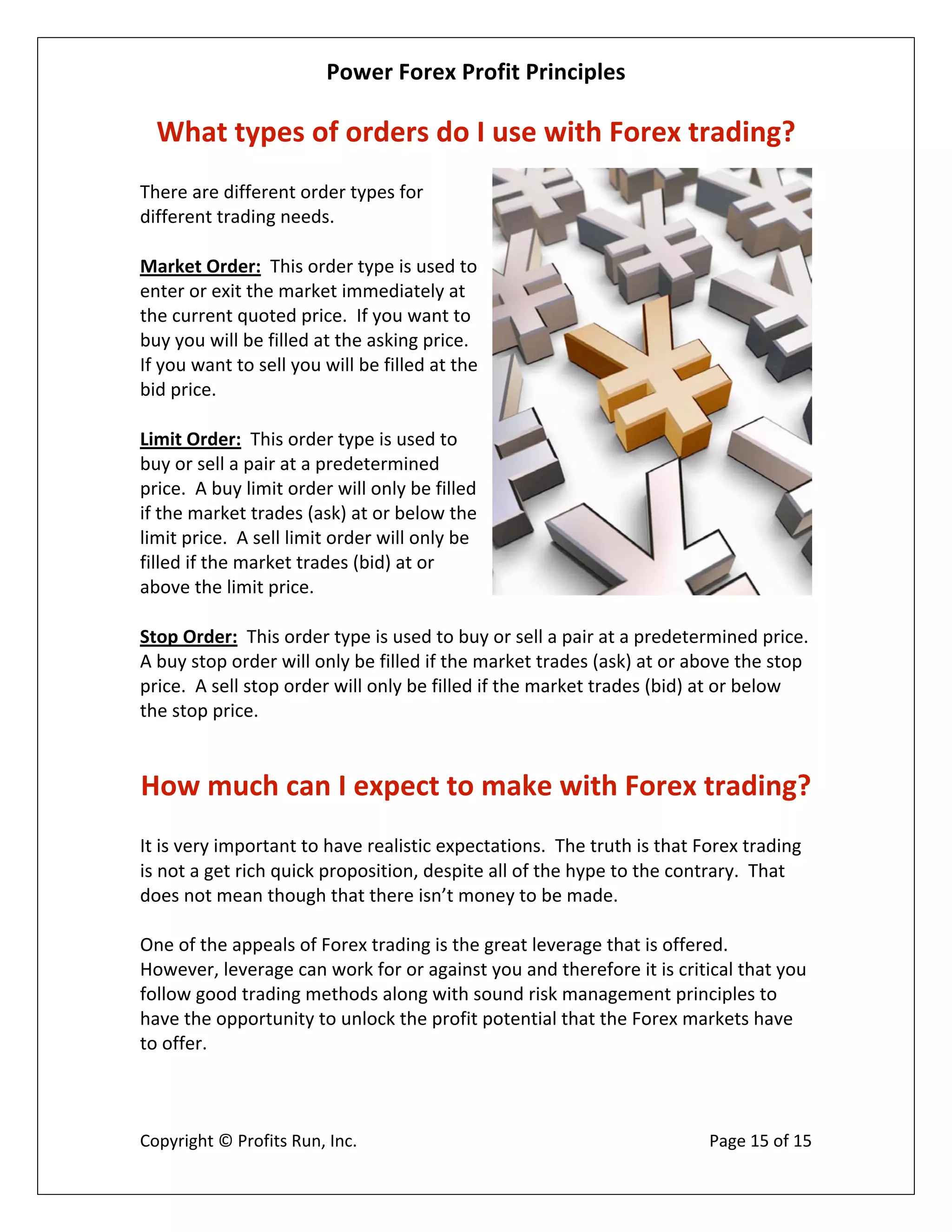 Power Forex Profit Principle