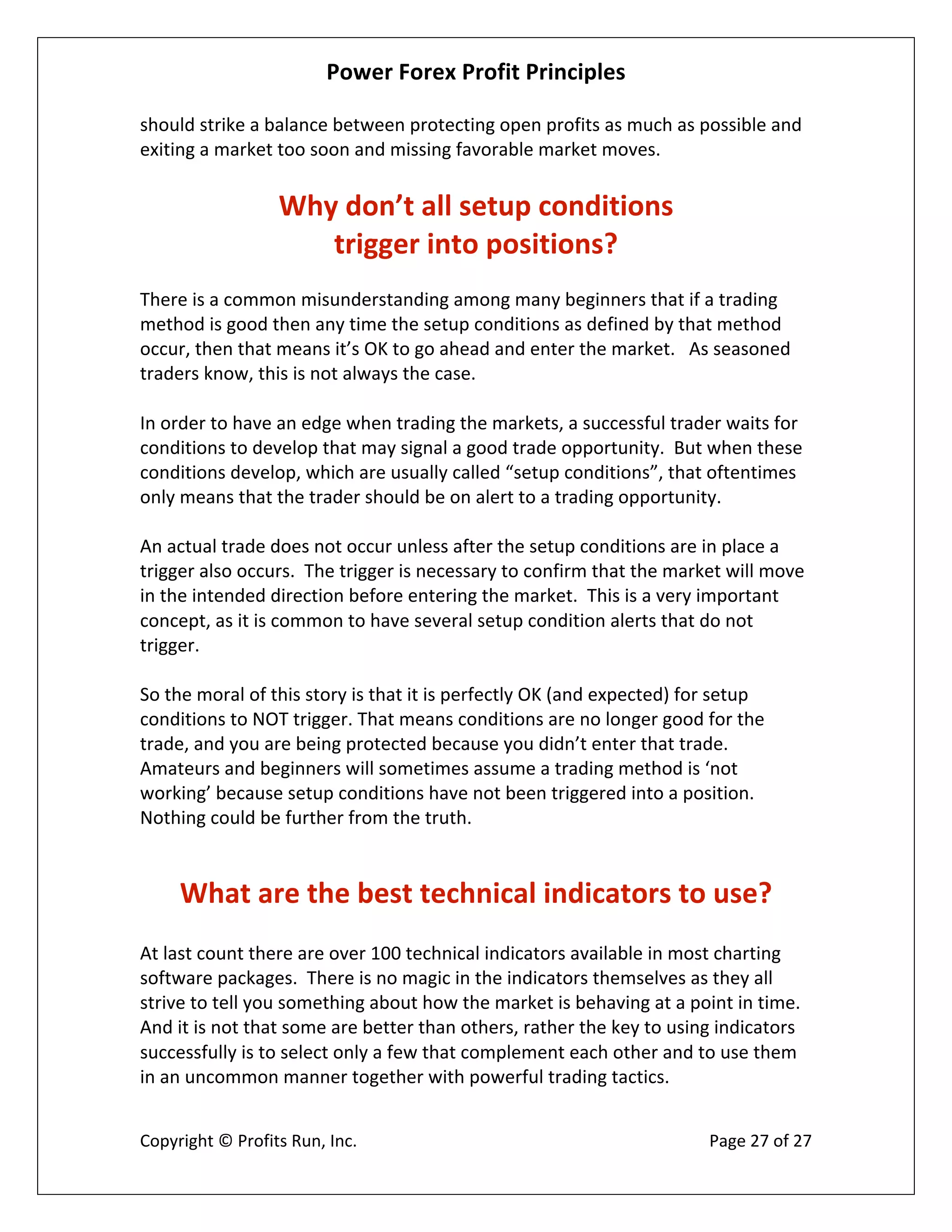 Power Forex Profit Principle