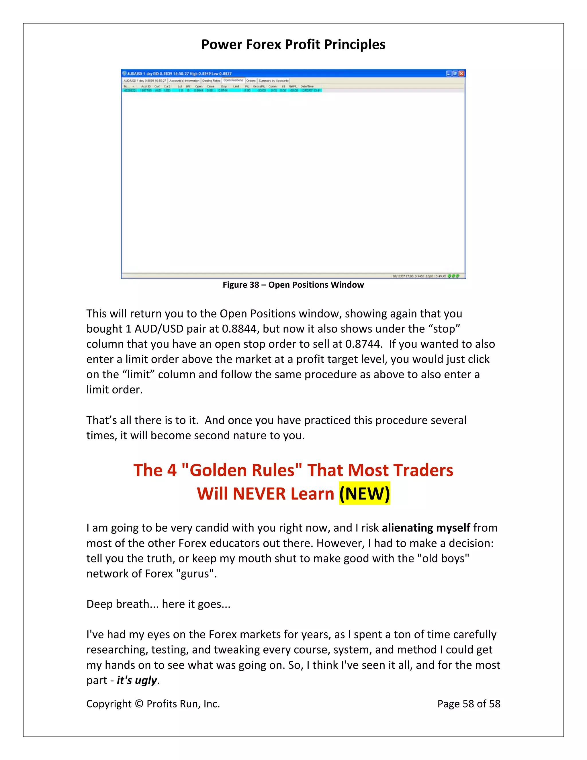 Power Forex Profit Principle