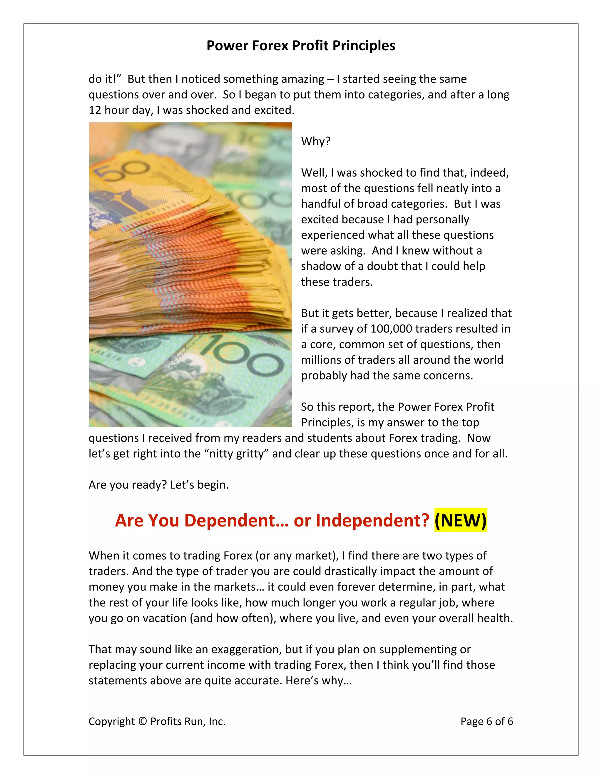 Power Forex Profit Principle