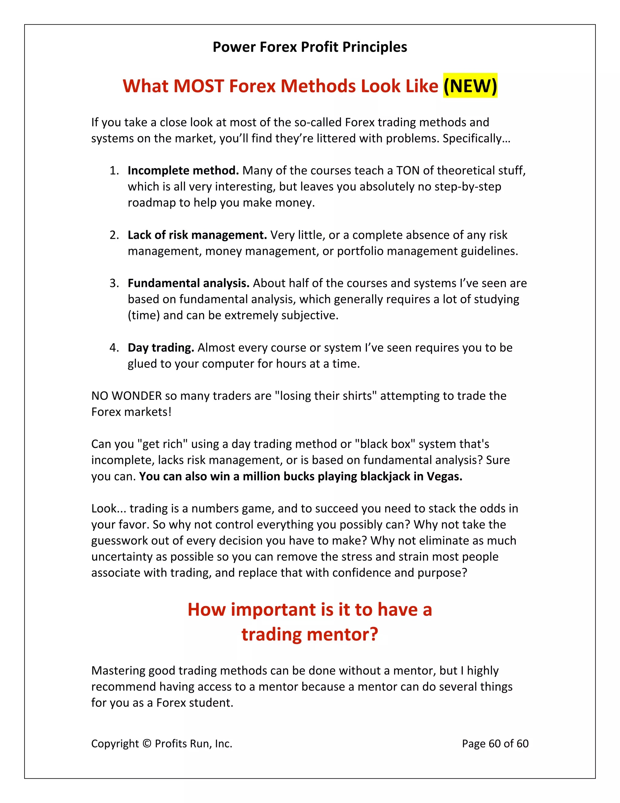 Power Forex Profit Principle