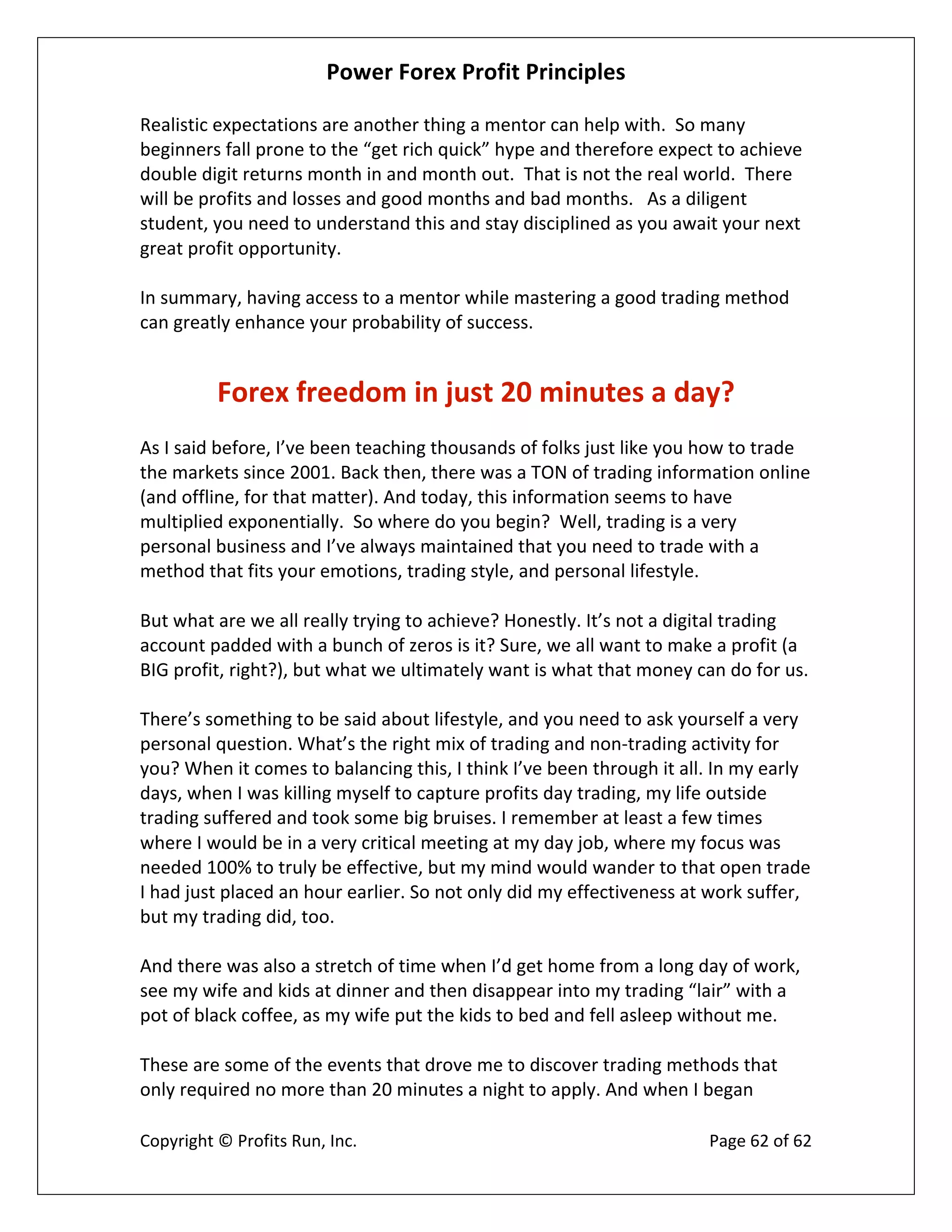 Power Forex Profit Principle