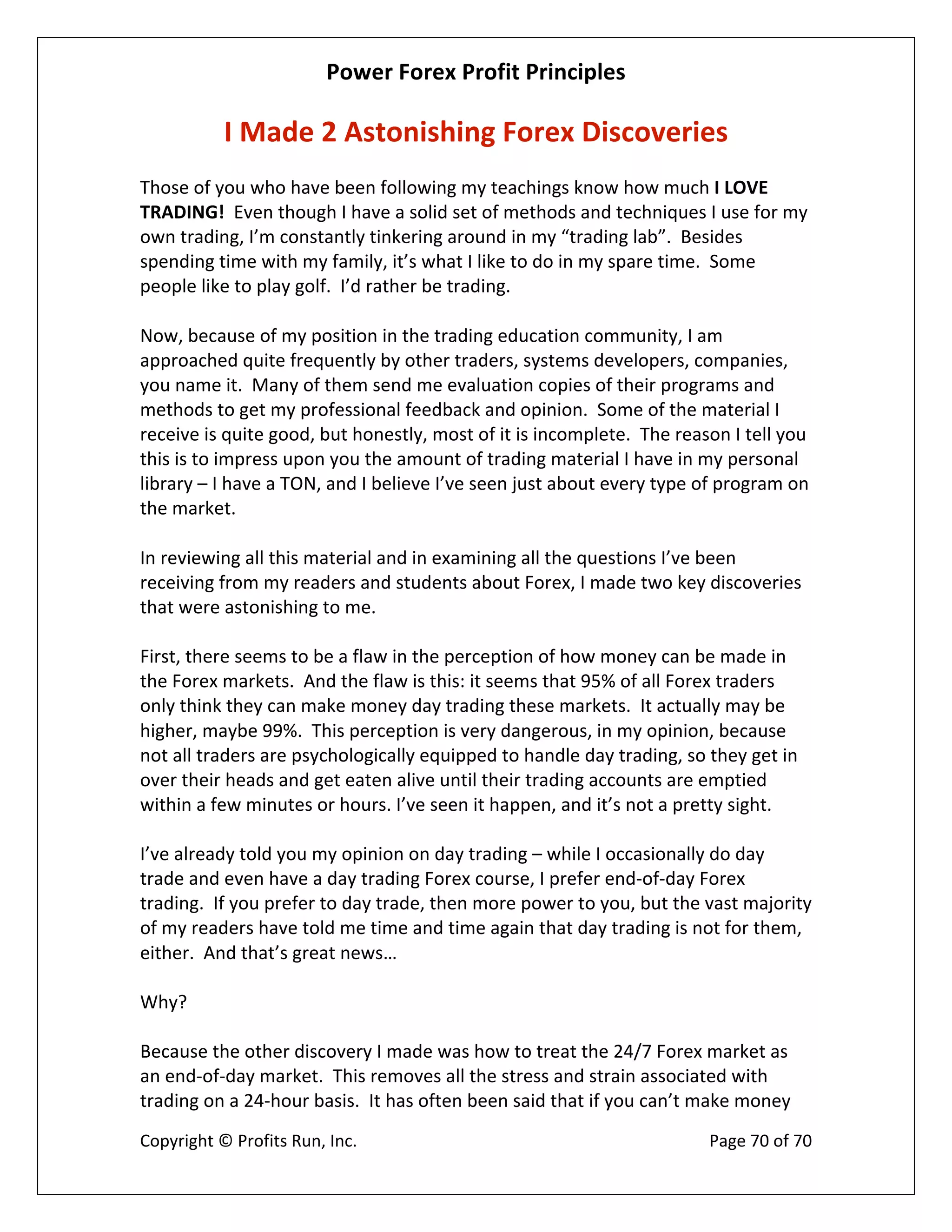 Power Forex Profit Principle