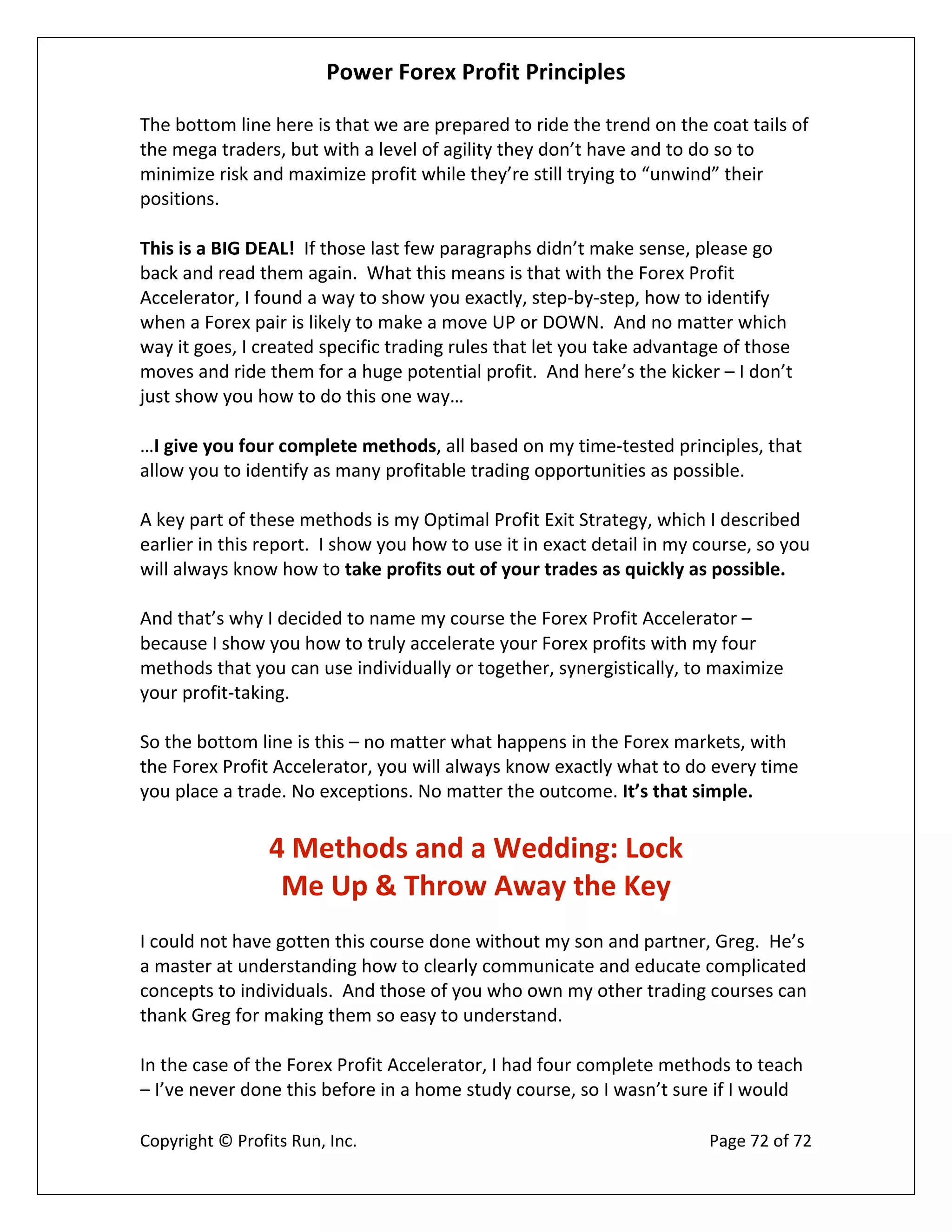 Power Forex Profit Principle