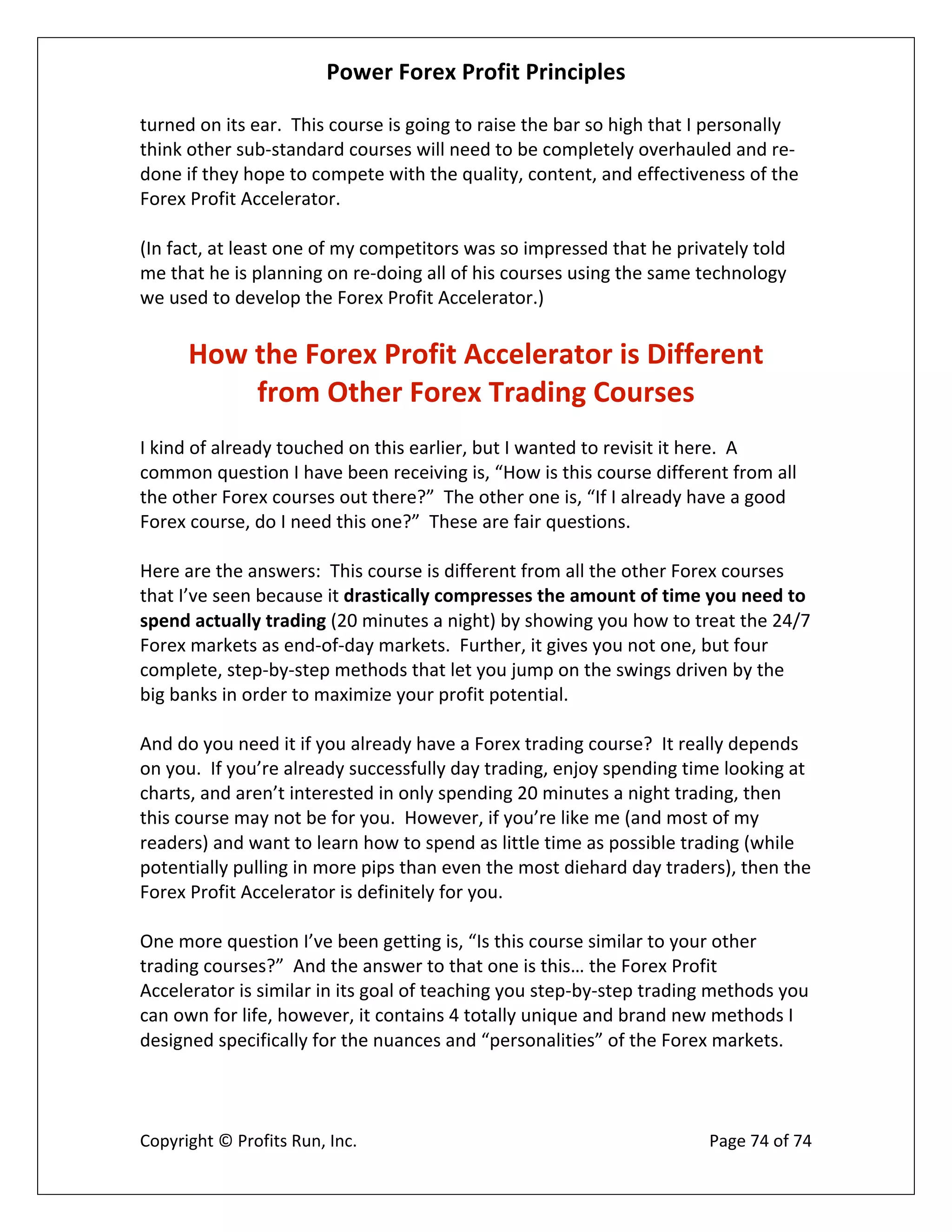 Power Forex Profit Principle