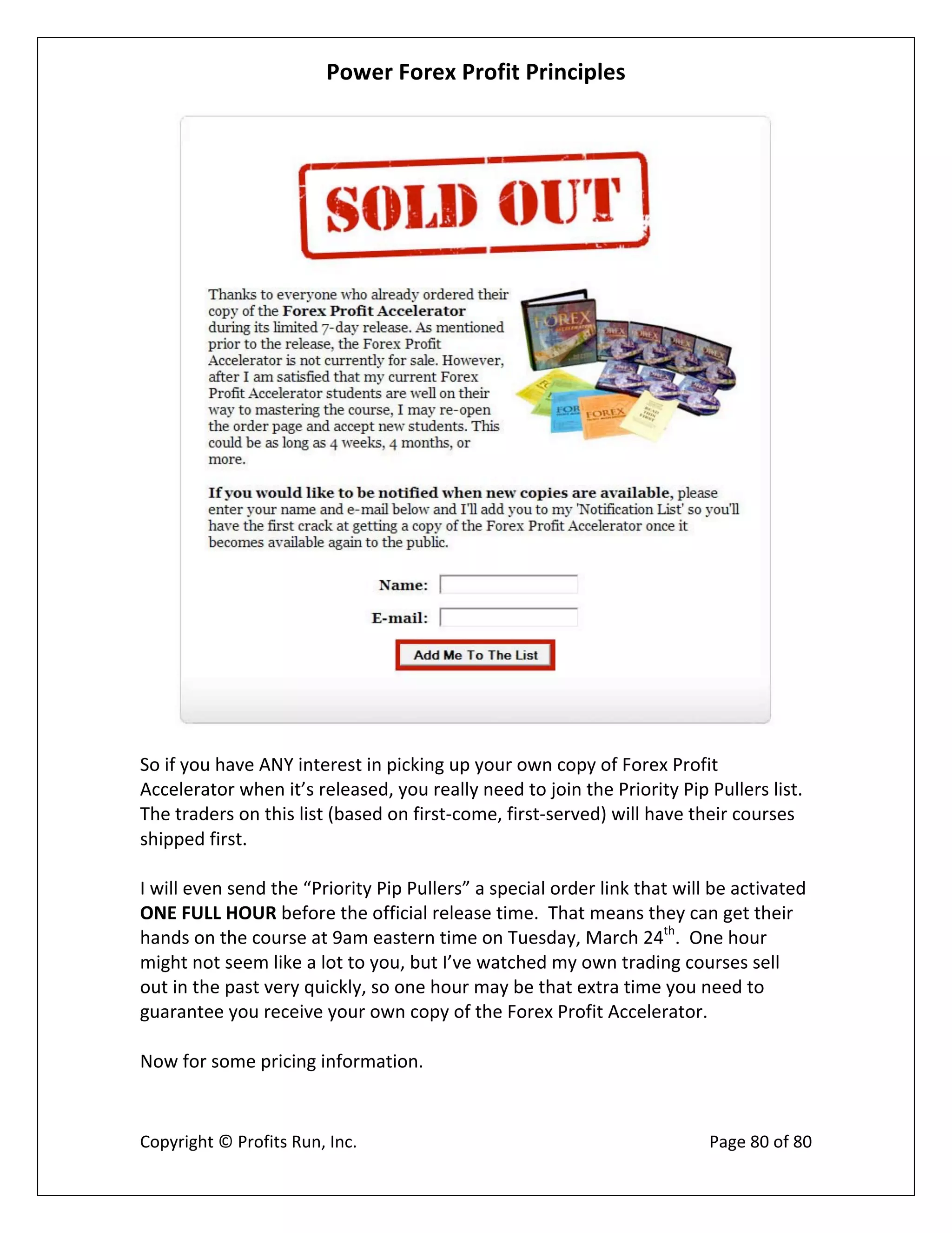 Power Forex Profit Principle