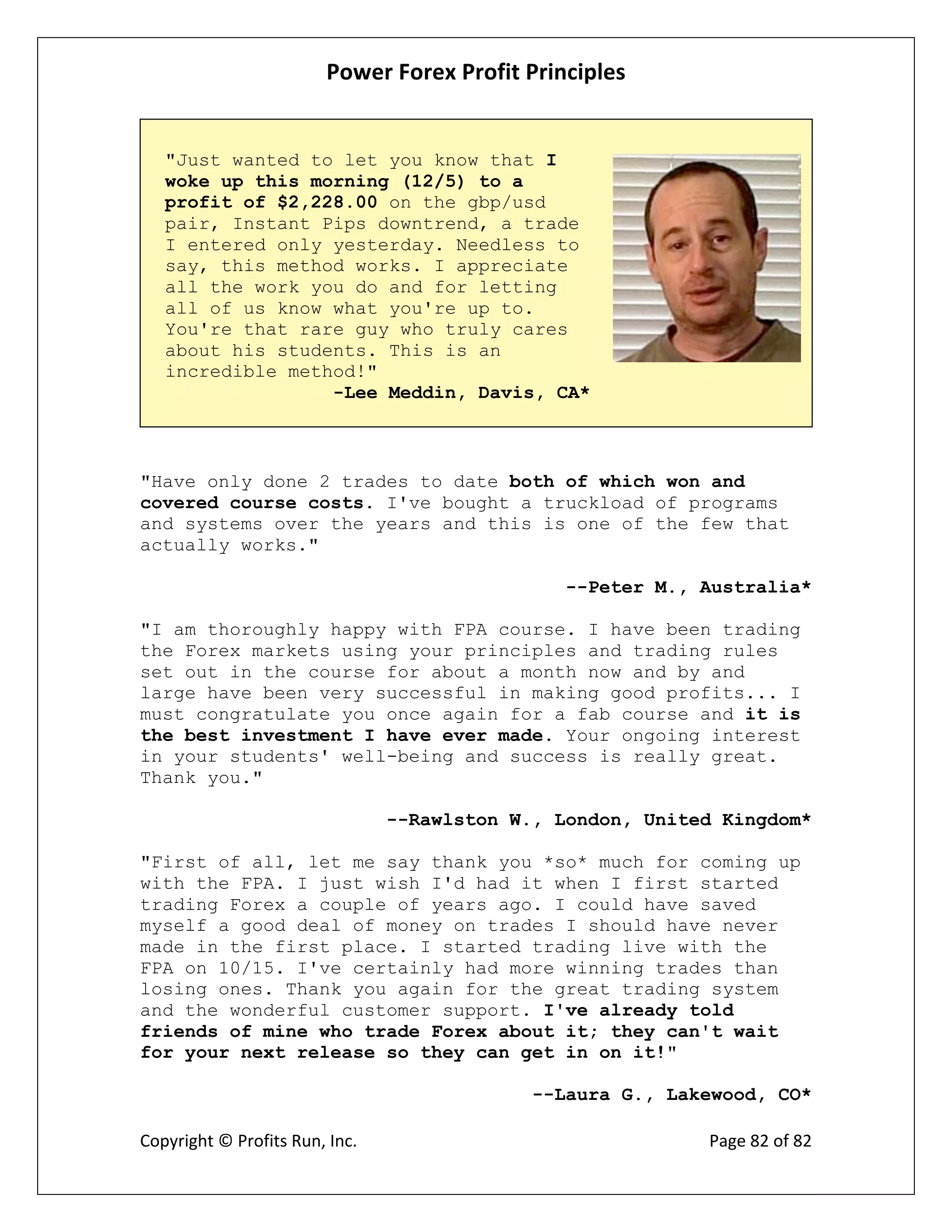 Power Forex Profit Principle