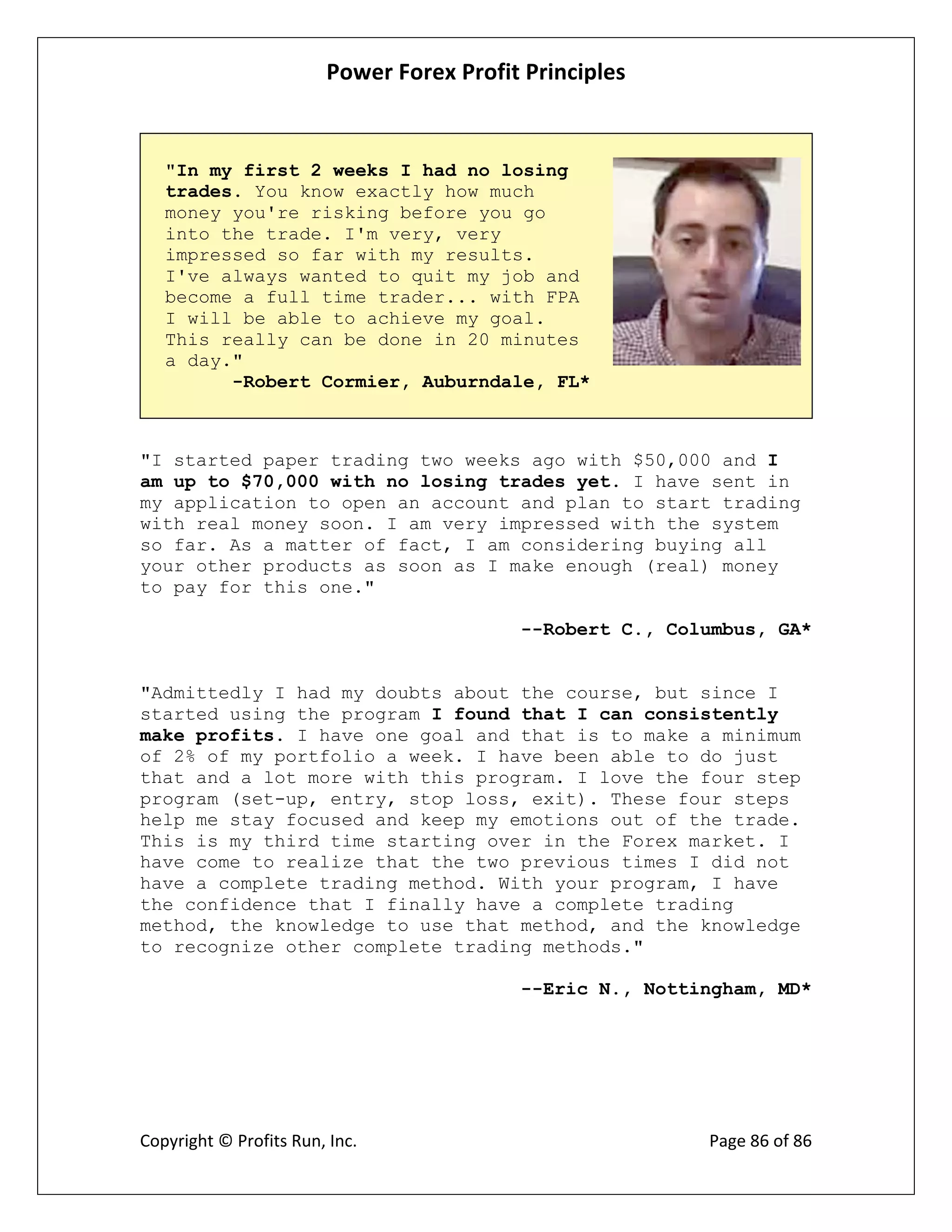 Power Forex Profit Principle