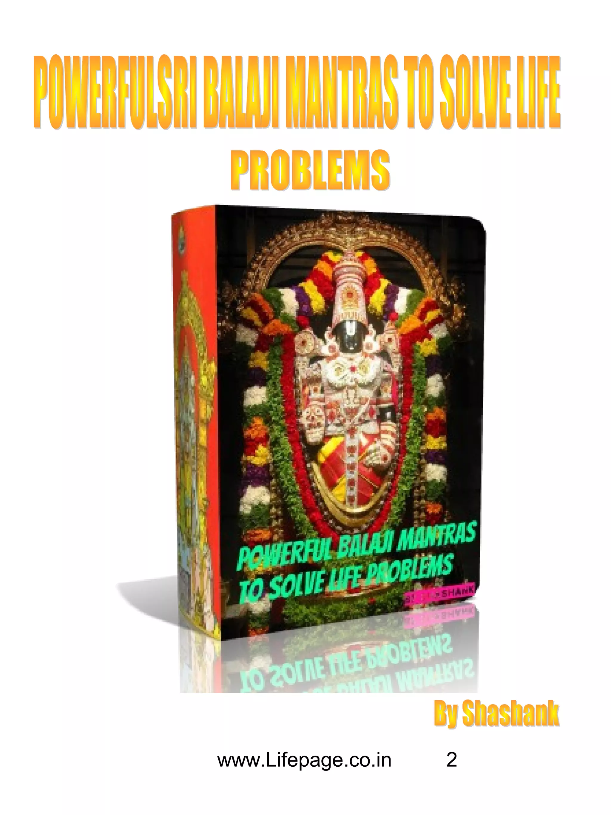 Powerful balaji mantras ,Most P…
