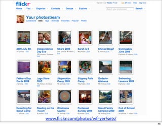 www.ﬂickr.com/photos/wfryer/sets/
                                    46
 