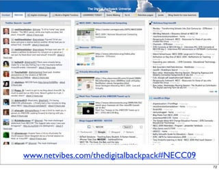 www.netvibes.com/thedigitalbackpack#NECC09
                                             72
 