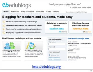 http://edublogs.org
                      83
 