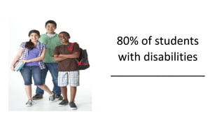 80% of students
with disabilities
_______________
 