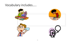 Vocabulary includes…..
44
 