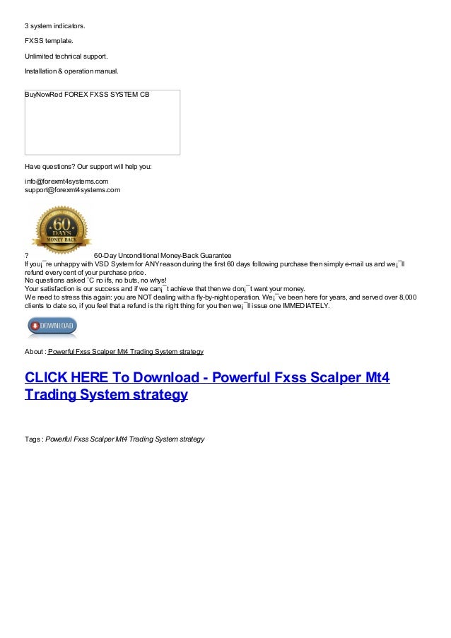 Fxss scalper mt4 trading system-strategy