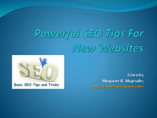 Powerful seo tips for new websites