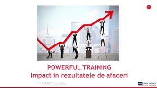 POWERFUL TRAINING
Impact in rezultatele de afaceri
By MMM Consulting
1
 