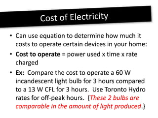 Grade9, U2-L7-Power generation, efficiency and cost of electricity | PPTX