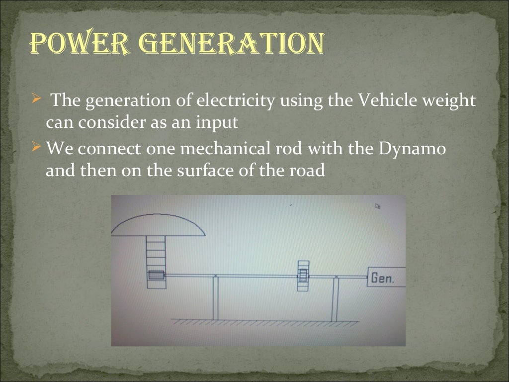 Power generation through speed breakers