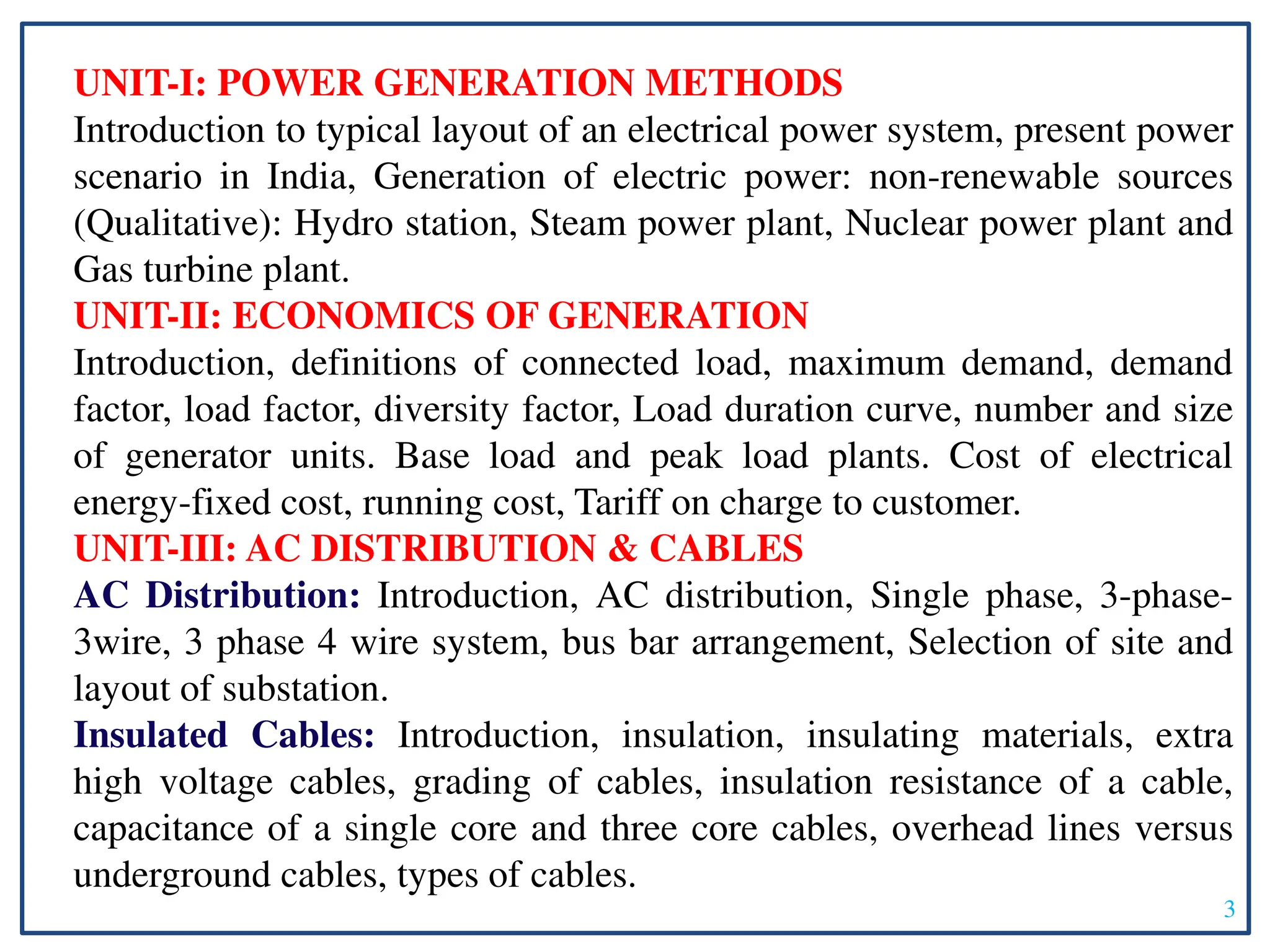 Power System - Types of Power Plants overview | PDF