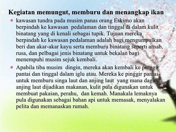 Kejadian Musim Dan Pengaruhnya Terhadap Persekitaran Fizikal Dan Manu