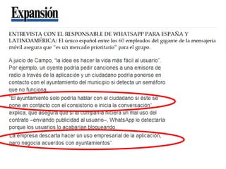 WhatsApp Mataró
Entorno de Comunicación Usuario: ¿Por qué WhatsApp?
 