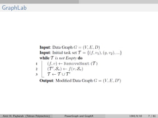 GraphLab
Amir H. Payberah (Tehran Polytechnic) PowerGraph and GraphX 1393/9/10 7 / 61
 