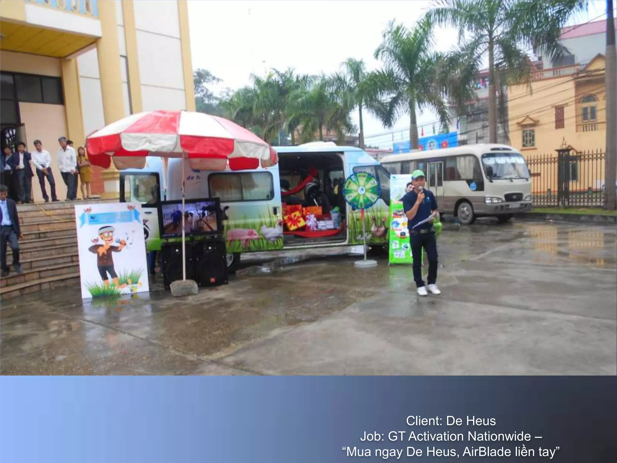 Client: De Heus
  Job: GT Activation Nationwide –
“Mua ngay De Heus, AirBlade liền tay”
 