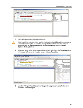 Powergui Script Power gui 3.5_userguide. Powershell for windows | PDF