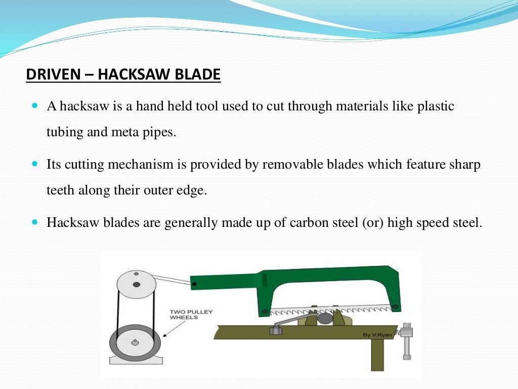 Power hacksaw machine